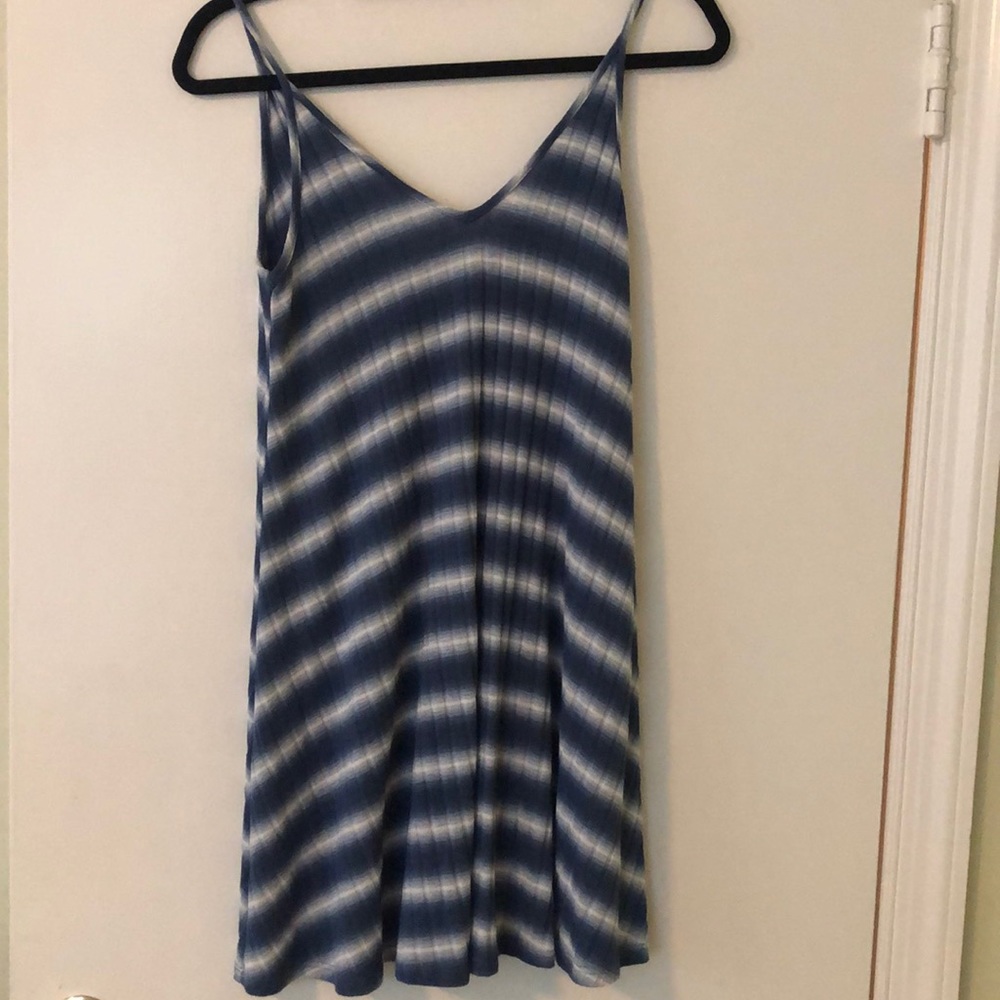 AQUA blue tie-dye summer dress